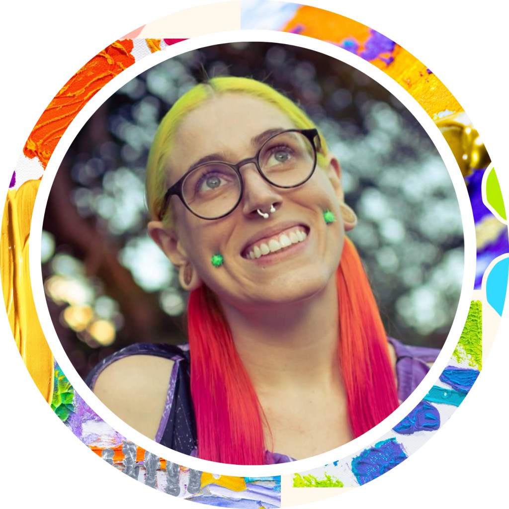 Sara Prisma Williston looking up and smiling.